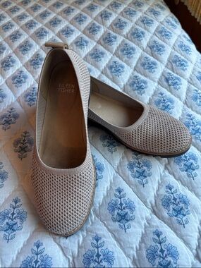 Eileen Fisher Knit Ballet Flats in Light Taupe